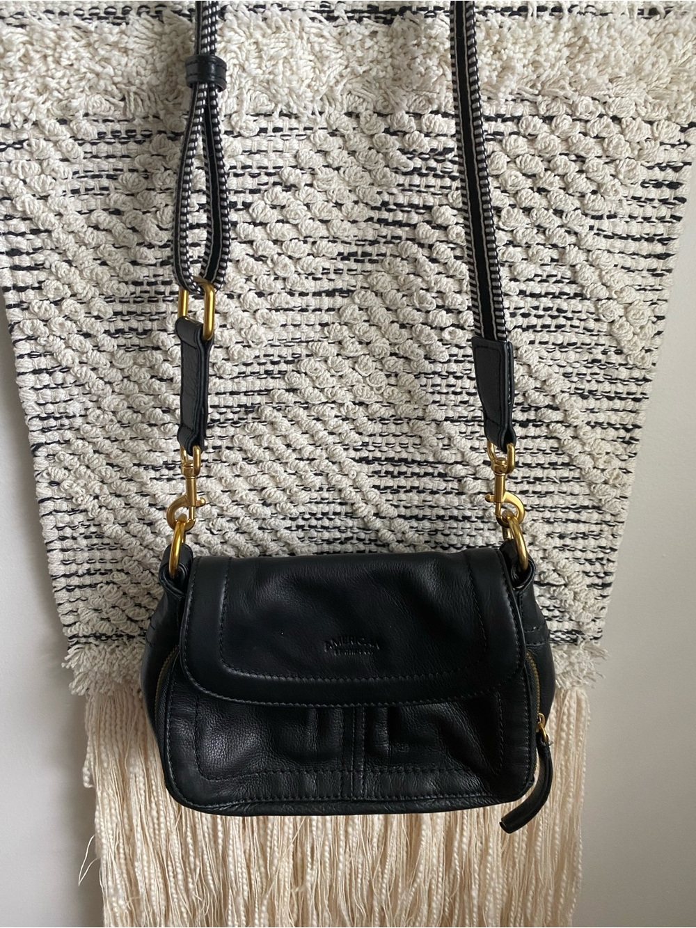American Leather Co. Marino Genuine Leather Mini in Black